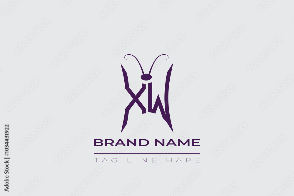 XW Butterfly logo design. Butterfly initials X and W line art logo template. This design can be used in cosmetics fashion and jewelry. XW Butterfly logo design. Butterfly initials X and W line art logo template. This design can be used in cosmetics fashion and jewelry.