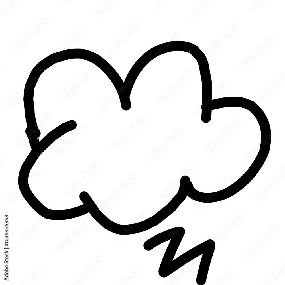 Illustration of a lightning cloud