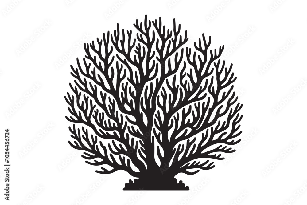 Fototapeta premium Coral Silhouette minimalist 51.eps