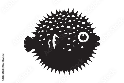 Pufferfish silhouette 17.eps