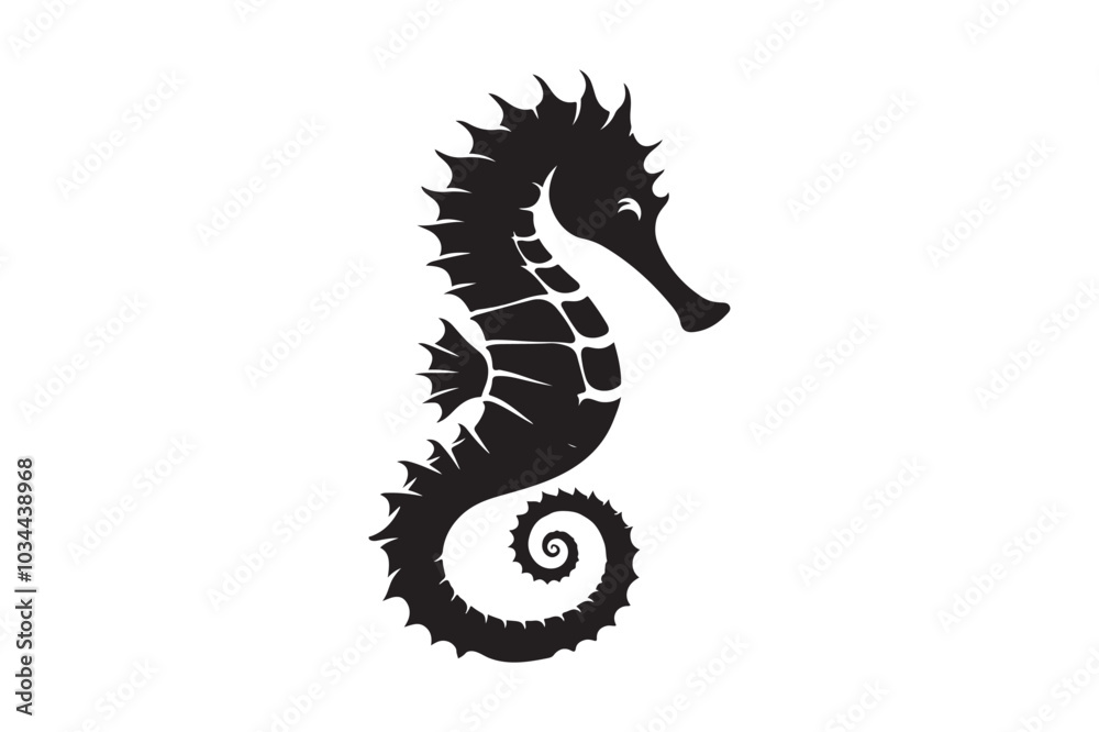 Seahorse silhouette vector clip art Seahorse silhouette vector clip art