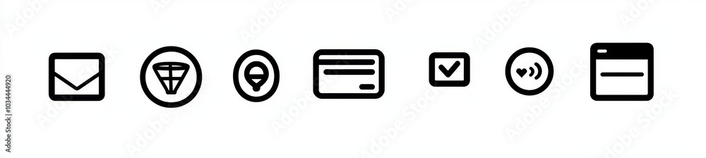 Set of credit card payment icons. Modern icon set for apps and websites.