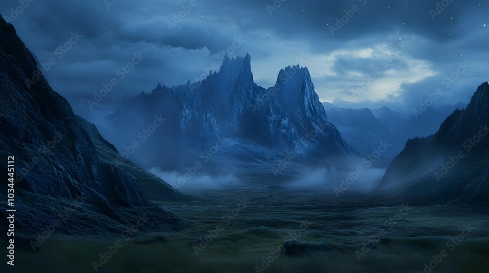 Panorama beautiful lanscape of mountain and wild in the twilight. Panorama beautiful lanscape of mountain and wild in the twilight.