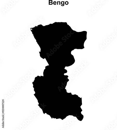 Bengo province blank outline map photo