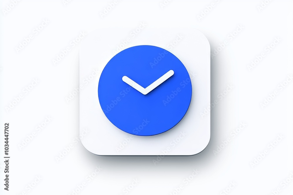 Illustration and icon of geometric time in flat style. Illustration and icon of geometric time in flat style.