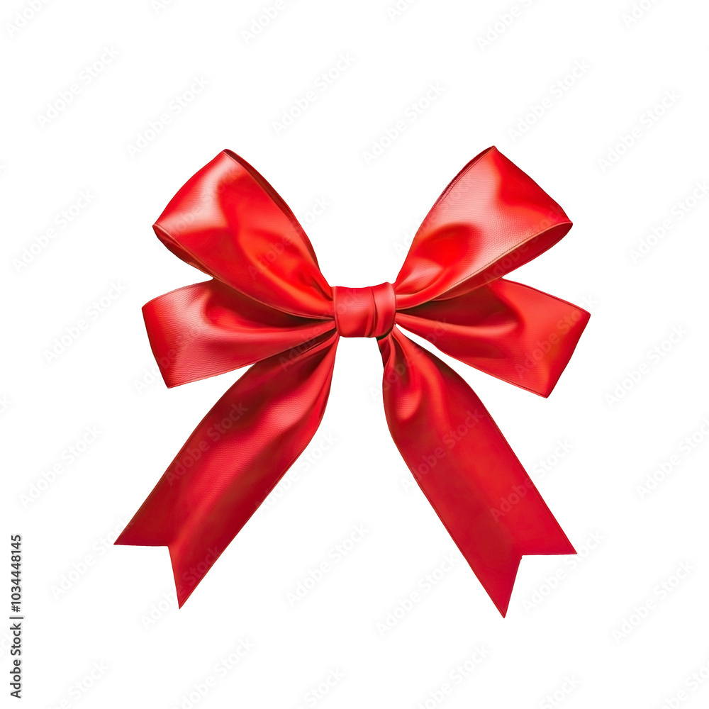 Red bow on a transparent background Red bow on a transparent background