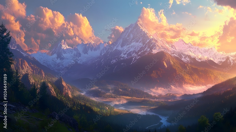 Panorama beautiful lanscape of mountain and wild in the twilight. Panorama beautiful lanscape of mountain and wild in the twilight.