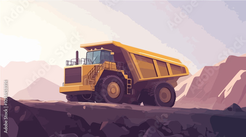 Illustration of heavy quarry equipment.