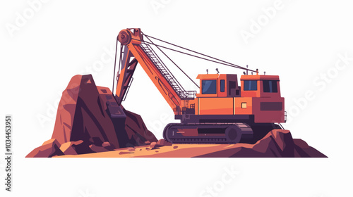 Illustration of heavy quarry equipment.