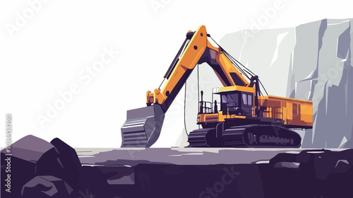 Illustration of heavy quarry equipment.