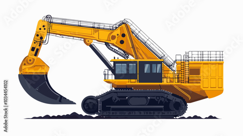 Illustration of heavy quarry equipment.