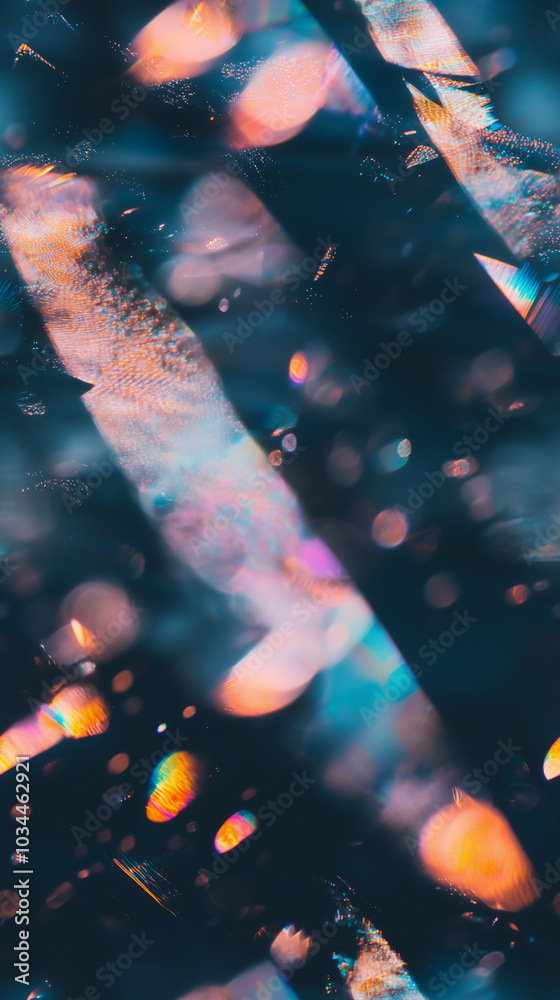 Obraz premium Abstract Light Reflections with Bokeh Background, Poster Header Cover Backdrop Design