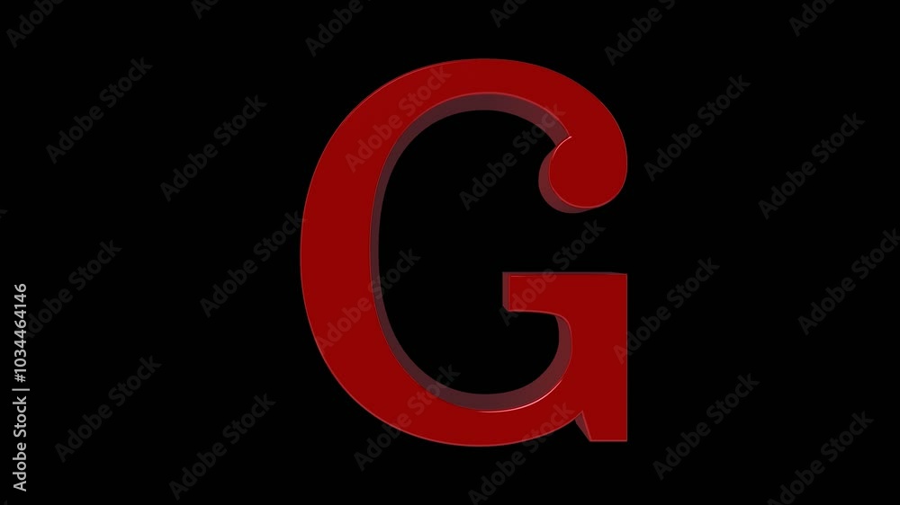 3D looping letter animations on alpha channel 3D looping letter animations on alpha channel