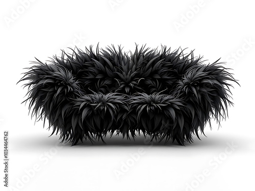 Feathery Soft Black Sofa with Plush Upholstery for Luxurious Comfort and Elegant Contemporary Design photo