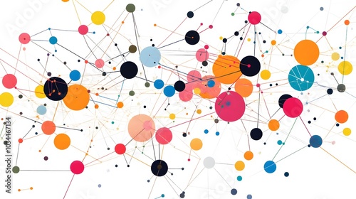 Fondo abstracto de ciencia,tecnología y big data.Concepto de datos y comunicación con estructura de puntos y lineas. 