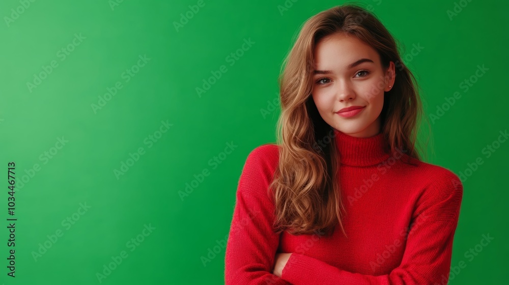 Bright colors including reds and yellows create a festive atmosphere in the portrait. Bright colors including reds and yellows create a festive atmosphere in the portrait.