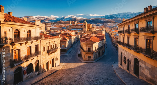 Amazing panorama of old town Tbilisi Georgia photo