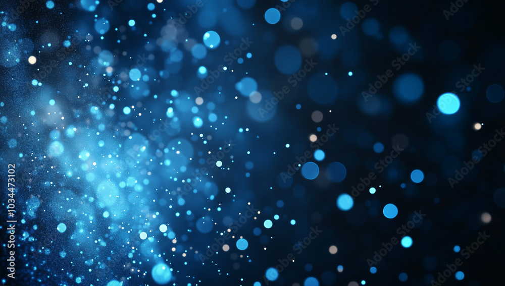 Fototapeta premium A close-up of digital data flowing on the screen, with blue and purple lights creating an abstract background. 