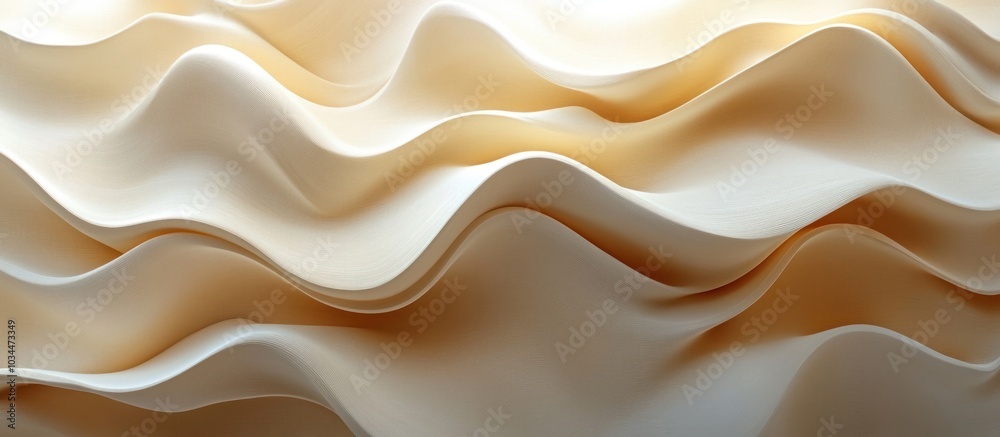 Obraz premium Abstract Cream Wavy Texture