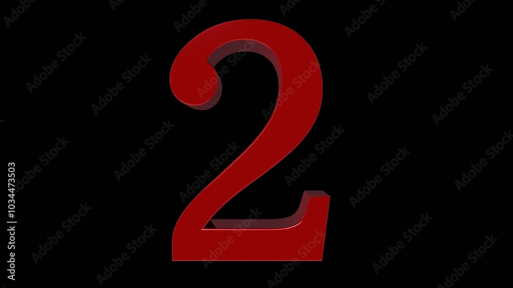 3d red number animations in a 3D rotating loop on alpha channel 3d red number animations in a 3D rotating loop on alpha channel