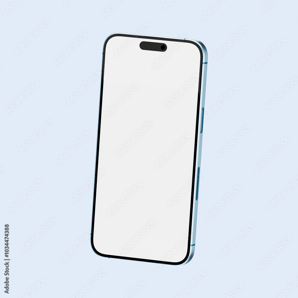 Realistic 3D Smartphone Mockup with a Clean and Minimalist Design for UI Presentations Realistic 3D Smartphone Mockup with a Clean and Minimalist Design for UI Presentations