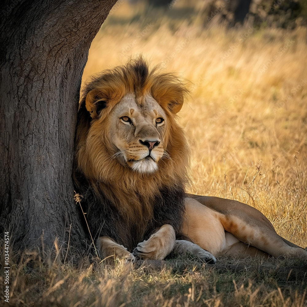 male lion in the wild male lion in the wild
