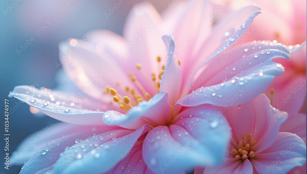 flower with water droplets, modern contemporary 3d digital art, colourful jewelry crystal texture, surreal fantasy floral nature landscape wallpaper flower with water droplets, modern contemporary 3d digital art, colourful jewelry crystal texture, surreal fantasy floral nature landscape wallpaper