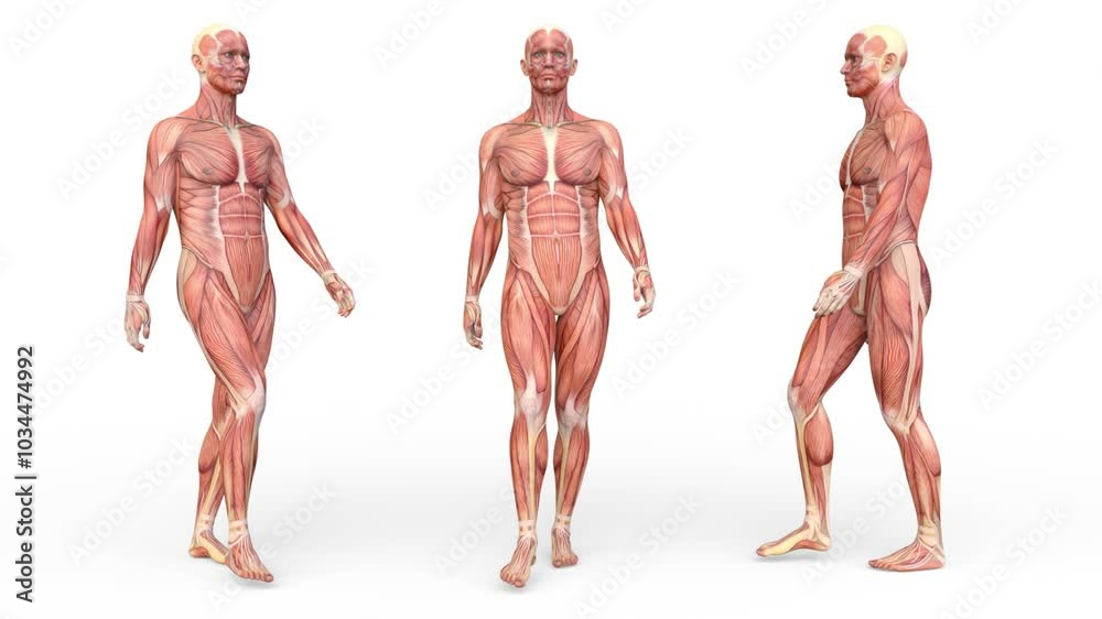 歩く男性イメージ 3DCGレンダリング 歩く男性イメージ 3DCGレンダリング