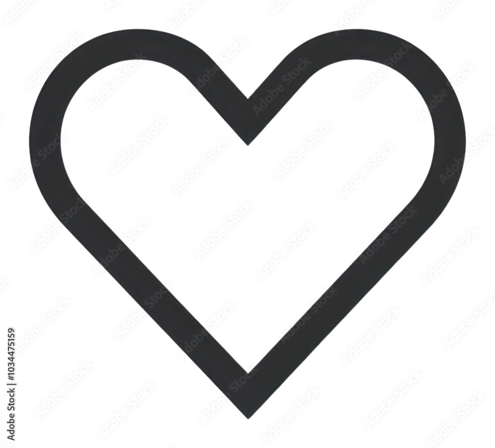 PNG Heart symbol white line. PNG Heart symbol white line.