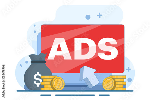 The concept of paid advertising is displaying ads on websites that generate revenue, internet marketing, pay per click, PPC, Advertising or commercials, Promoting brands to the audience.