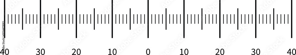 Measurement scale. Length size calibration ruler grid