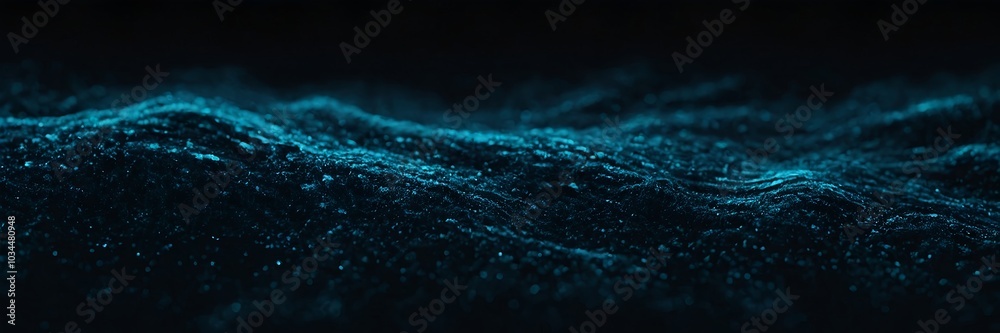 Abstract glowing gradient shape on grainy blue-black background, dark noise texture, banner poster header backdrop with copy space. Abstract glowing gradient shape on grainy blue-black background, dark noise texture, banner poster header backdrop with copy space.