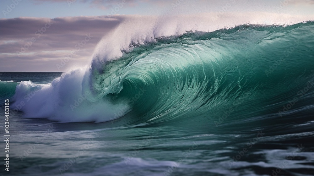 Surreal Tides: A Massive Ocean Wave in Unnatural Colors of Purple and Electric Blue Surreal Tides: A Massive Ocean Wave in Unnatural Colors of Purple and Electric Blue