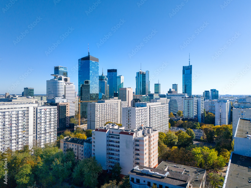 Obraz premium Warszawa, miejski krajobraz stolicy Polski