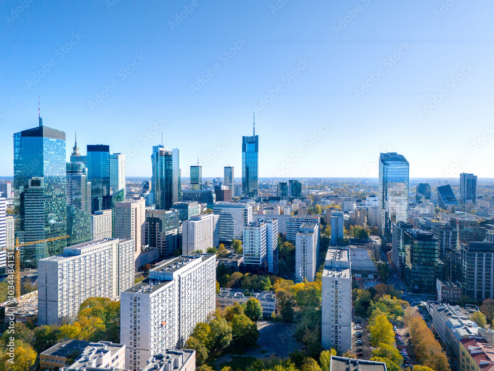 Warszawa, miejski krajobraz stolicy Polski