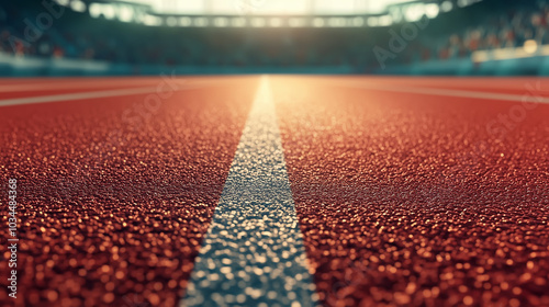 beautiful photo of the starting point of a professional athletics track