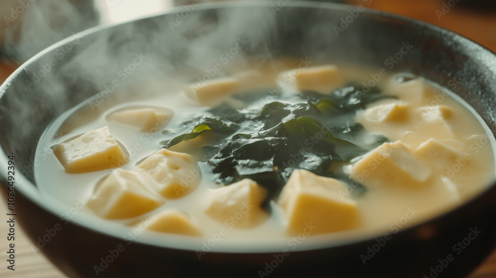 味噌汁の味わい深いマクロキャプチャ