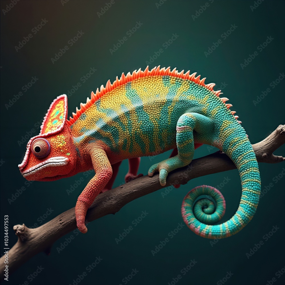 Obraz premium Colorful Chameleon