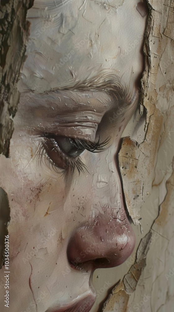 Close-Up Portrait: A Delicate Expression of Human Emotion Close-Up Portrait: A Delicate Expression of Human Emotion