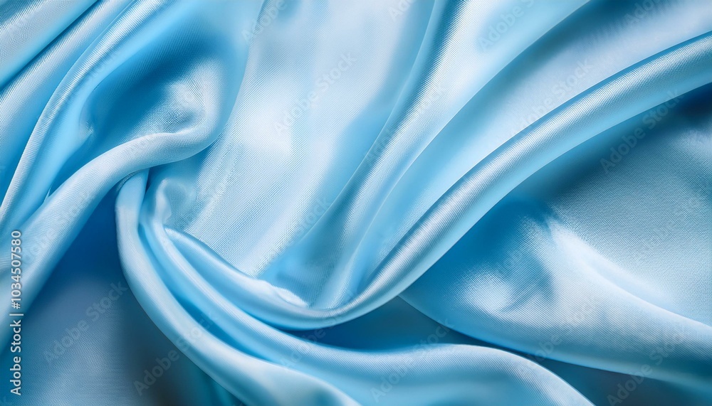 Obraz premium pale blue satin texture fabric silk background with beautiful soft blur pattern natural glow smooth elegant blue silk luxury cloth texture abstract background with copy space