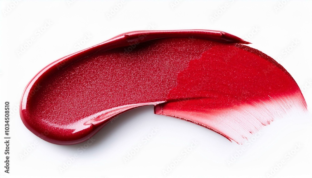 red lipstick and swatch isolated on white background red lipstick and swatch isolated on white background