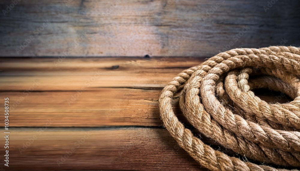 rope against wooden backdrop rope against wooden backdrop
