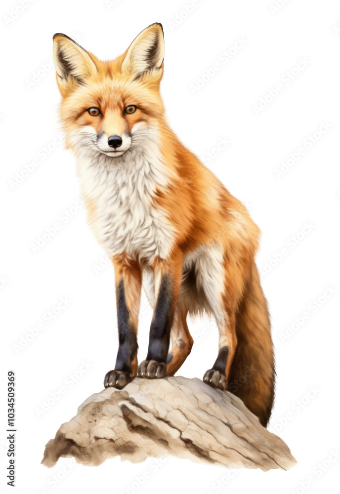 Fototapeta premium PNG Fox wildlife animal mammal.