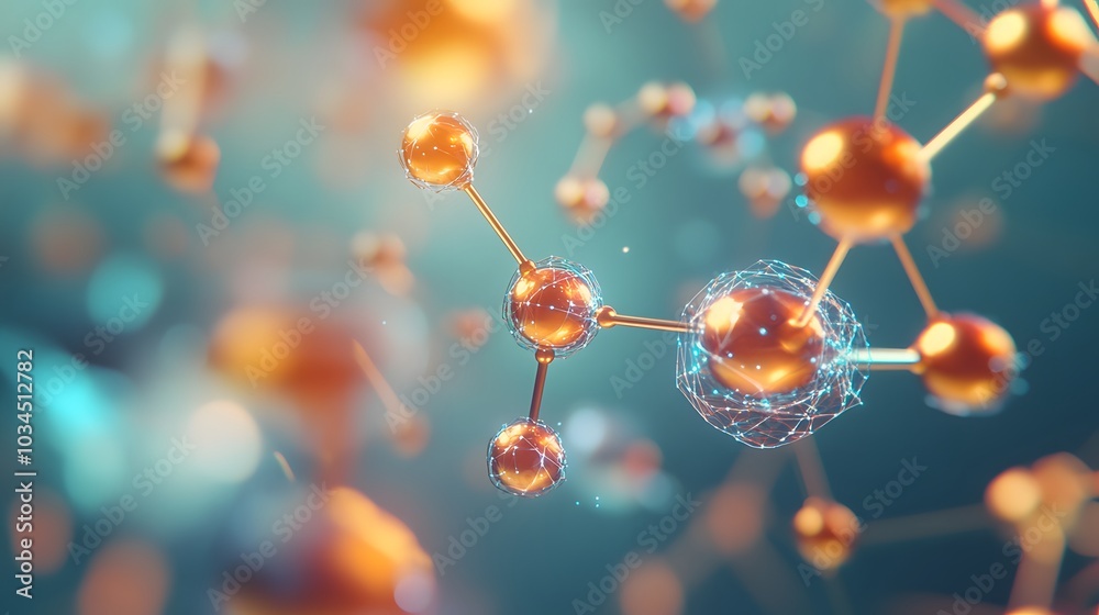 Science background with molecule or atom, Abstract structure for Science or medical background, 3d illustration. Science background with molecule or atom, Abstract structure for Science or medical background, 3d illustration.