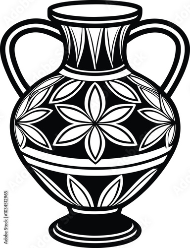 Old vase. Vector design concept illustration EPS10. Antique vases on a white background