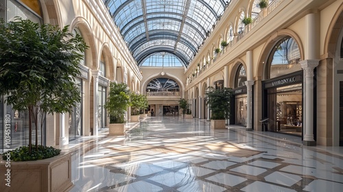 View of Place Vendome Mall in Lusail City, Qatar, featuring an open-concept layout influenced by classic French architectural design photo