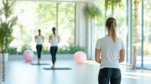 Free Download Women doing sports in the gym - GFXLoad