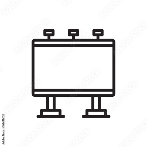Billboard icon Simple thin outline