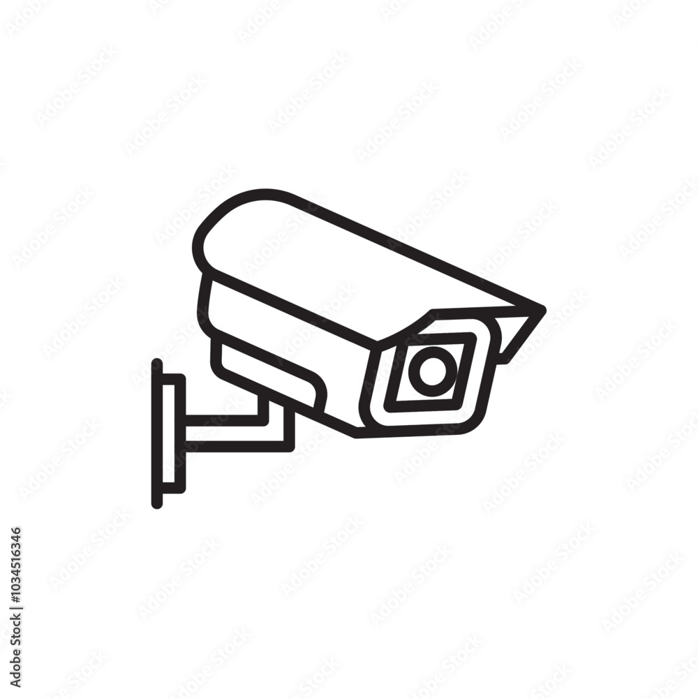 Cctv icon Simple thin outline Cctv icon Simple thin outline