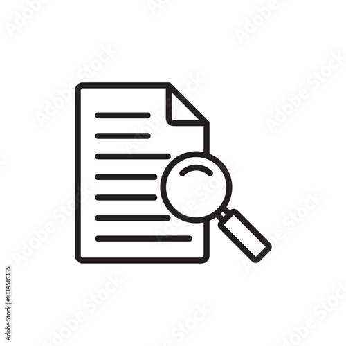 Case study icon Simple thin outline